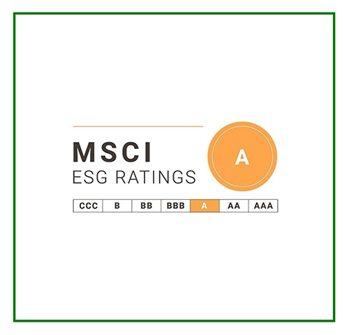  ได้รับการประเมิน MSCI ESG Ratings : A
